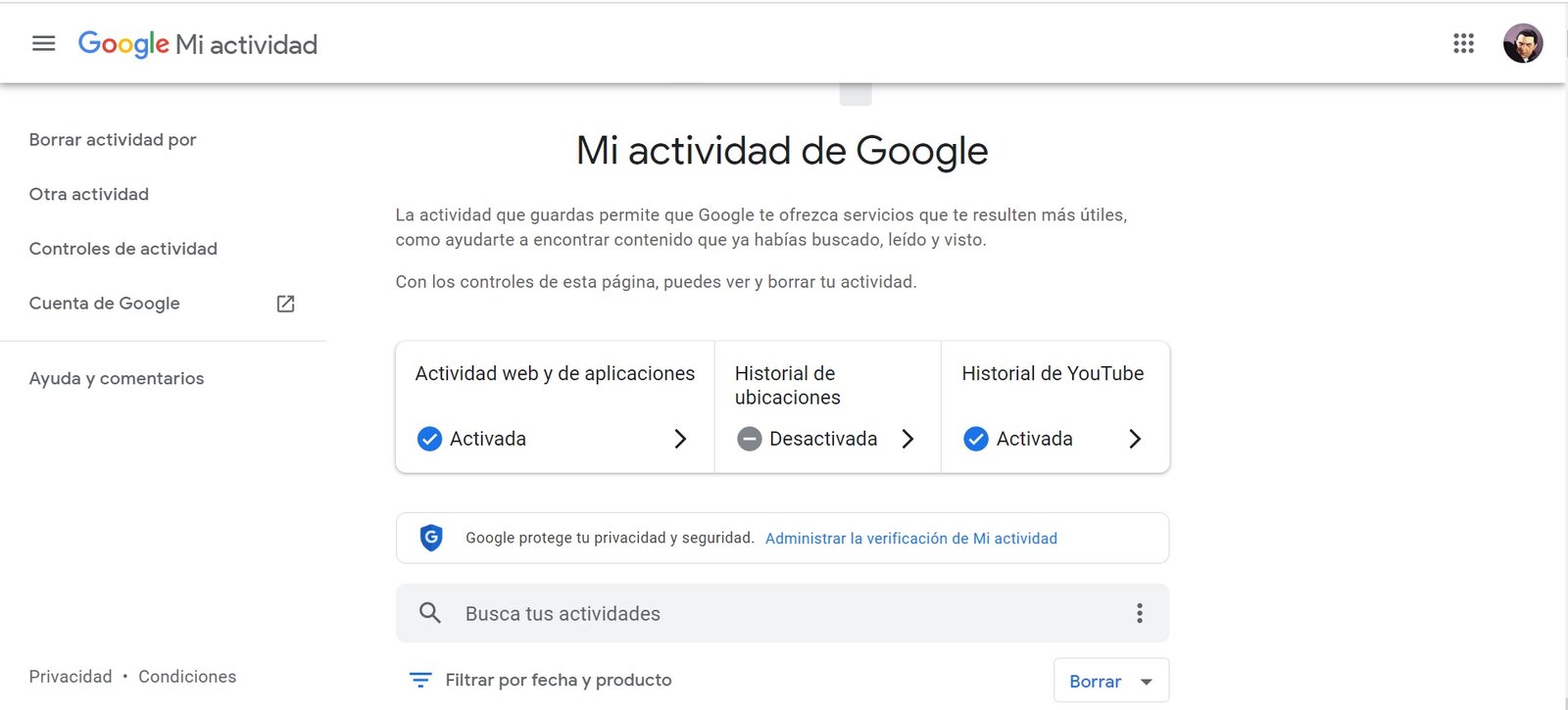 Mi actividad en Google: Borrar historial y otras funciones ⋆ Ibingz