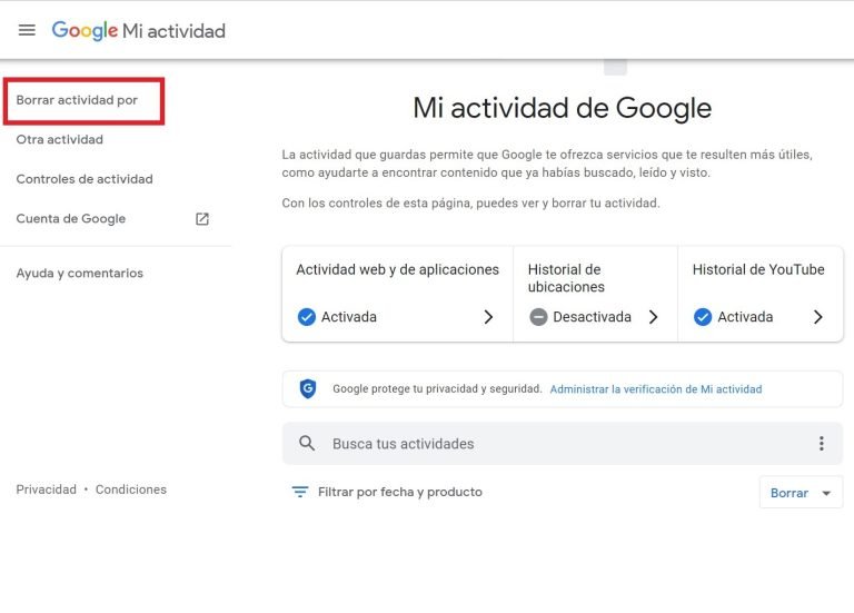 Mi actividad en Google: Borrar historial y otras funciones ⋆ Ibingz